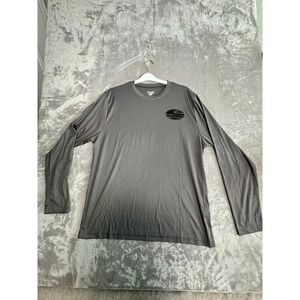 TEAM 365 Mens Gray Long Sleeve T-Shirt American Flag Crab Graphic Size‎ 2XL